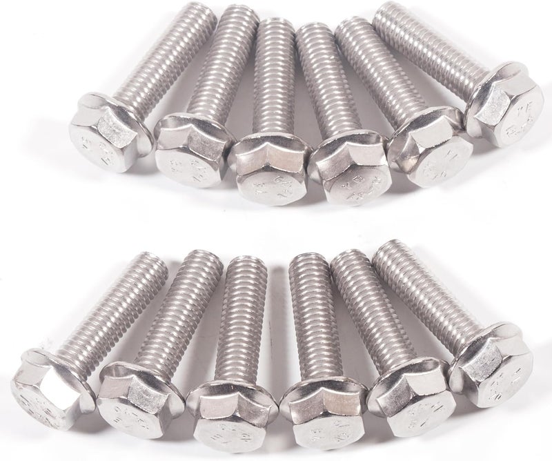 BEONEO ES75120 M8x1.25x30mm Chevy Silverado 5.3 Exhaust Manifold Bolts for LS< Exhaust Manifold Hardware Kit Stainless Steel Suburban Tahoe Express GMC Savana Sierra Yukon Envoy 4.8 6.0 6.2L 10.9 ES 75120 - Image 4